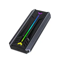 Карман Dynamode наруж. для M.2 SSD NVMe/SATA combo через USB3.2 GEN2 Type-C безвинт. алюм. темно-серая