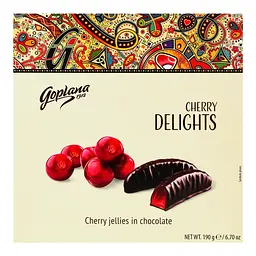Мармелад жувальний Goplana Delights вишня в шоколаді 190 г