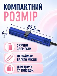 Фен-стайлер синій 1000 W з LED-дисплеєм для вологого та сухого волосся (49675935), Синій - мініатюра 8