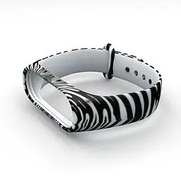 Силіконовий ремінець для фітнес браслета XiaomiXiaomi Band 3 4 Zebra Зебра