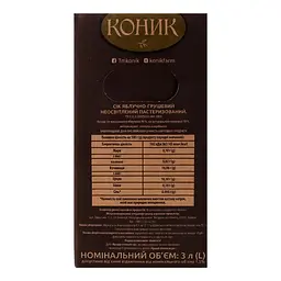 Сік Коник Яблучно-грушевий неосвітлений пастеризований 3 л (766270) - мініатюра 4