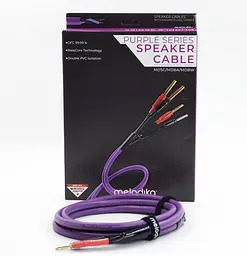 Акустичний кабель 2x2,5mm2 Banana plugs Melodika MDSC-1530 Purple Speaker cable 3m - мініатюра 4