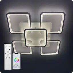 Люстра світлодіодна 517 Light 3color з пультом 180Вт Білий (01759)
