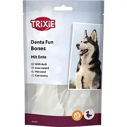 Ласощі Trixie Denta Fun Duck Chewing Bones для собак Кісточка для чищення зубів з качкою 10 см 70 г 2 шт (арт.31391)