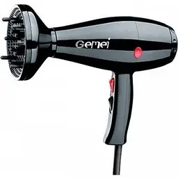 Фен для сушіння та укладання волосся Gemei GM-1716 з дифузором та концентратором