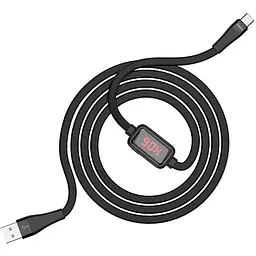 USB Cable Hoco S4 Type-C Black 1m (with display) - мініатюра 2