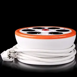 Мережевий фільтр Brille SF-6F/5ZV 3x1.50 2USB WH/OR L101-002 - мініатюра 4