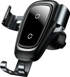 Автомобільний тримач холдер Baseus Metal Wireless Charger Gravity Car Mount Tarnish WXYL-B0A