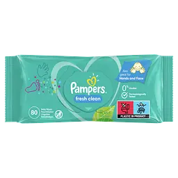 Уцінка. Набір дитячих вологих серветок Pampers Baby Fresh Clean, 1200 шт. (15 упаковок по 80 шт.) - мініатюра 2