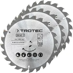 Диск пиляльний Trotec 150х16х2,1 HW24 Wood (3 шт) (6215001320)