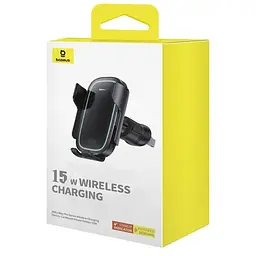 Автотримач з БЗП Baseus Milky Way Pro Wireless Charging Electric Car Mount 15W (C40357000111-0) Cluster Black - мініатюра 6
