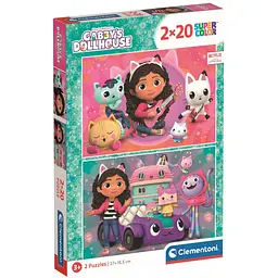  Пазл 2 в 1 Clementoni Gabby`s Dollhouse: 2 пазли по 20 елементів (24802)