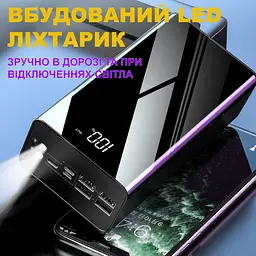 Повербанк 30000 мАг 4xUSB з цифровим дисплеєм та LED ліхтариком UFT PB-4U30 - мініатюра 2
