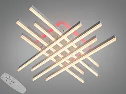 Стельова LED люстра Diasha 7012WH LED 3color dimme біла 136 Вт пульт димер підсвітка