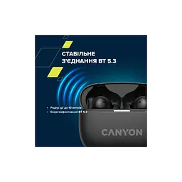 Навушники Canyon TWS-10 OnGo ANC ENC Graphite (CNS-TWS10B) - мініатюра 8