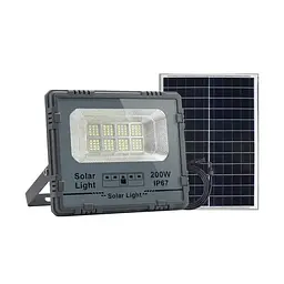 Вуличний LED ліхтар на сонячних батареях Yiwu 28.5x24.2x6.5 см прожектор світлодіодний вуличний 225 LED 200 Вт із сонячною панеллю HP-5-61