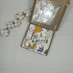Набір з 4 слюнявчиків, що не промокають, 22х25 см + еко гризунок "Шурхітливі вушка" 7х18см a.l.babybox Бавовна Різнокольорові - мініатюра 7