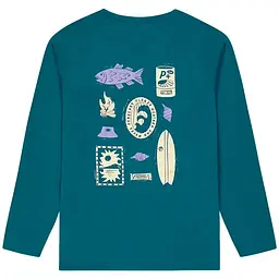 Реглан Picture Organic Maribo LS Surf L Темно-бірюзовий - мініатюра 5