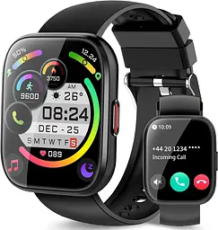 Розумний годинник для чоловіків і жінок Bluetooth, дзвінки, 1,85-дюймовий HD сенсорний годинник з сенсорним екраном та монітором