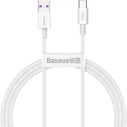 Кабель Baseus USB2.0AM-Type-C M, 1 м,(20V/3A), (66W) Superior Series Білий (CATYS-02)