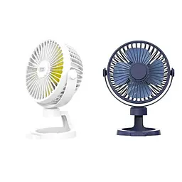 Вентилятор XO MF78 4-inch desktop/bracket adjustable angle fan 1200mAh білий - мініатюра 6