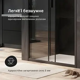 Душові двері AM.PM Gem 100x195 прозоре скло хром W90UG-100-1S-195BT - мініатюра 6