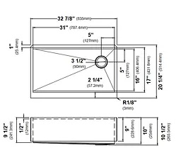 Кухонна мийка Kraus Kore KWF410-33/PGM, Графит - мініатюра 3