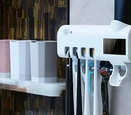 Автоматичний дозатор - диспенсер зубної пасти Toothbrush sterilizer / УФ-стерилізатор / Тримач зубних щіток / Органайзер для - мініатюра 3
