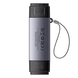 Кардридер Baseus Lite Series USB-A & Type-C to SD/TF Card Reader WKQX060113 Grey - мініатюра 2