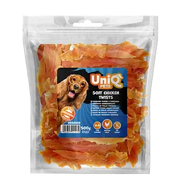Ласощі для собак UniQ PETS М'які курячі смужки 500 г