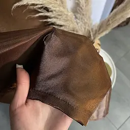 Штори з монорею коричневого кольору на тасьмі 2шт. 150х270 ALBO pbe0052478 - мініатюра 3