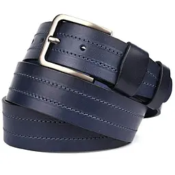 Ремінь шкіряний синій з рядком LIMARY 4х120 см acs0032085 - мініатюра 4