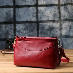 Жіноча сумка Vintage з твердим дном із натуральної шкіри 27х16х11 см sum0027557 - мініатюра 9