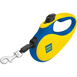 Повідець-рулетка для собак Waudog R-leash, малюнок Colors of freedom, S, до 15 кг, 5 м, світловідбивна стрічка - мініатюра 4