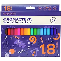 Фломастери Malevaro 18 кольорів 18 шт. (764026ML)