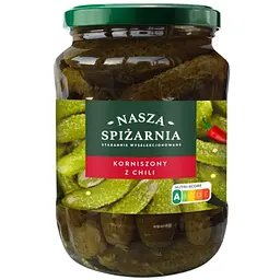 Корнішони з перцем чилі Nasza Spizarnia 680 г (5904378645595)