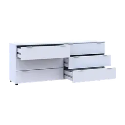 Комод Doros Рон 9 Білий 6 Шухлядок 160х38х62 (41516175) - мініатюра 5