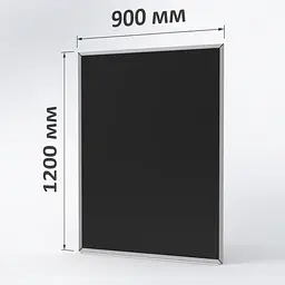 Крейдяна дошка ТСО грифельна 1200х900 мм (вертикальна, графітова, чорна)