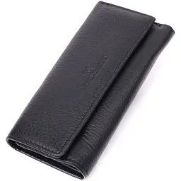 Велика ключниця з функцією гаманця з натуральної шкіри ST Leather 22492 чорна