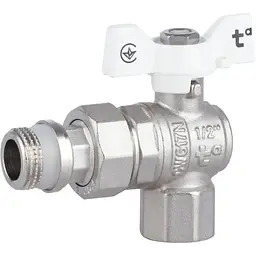 Кран кульовий Thermo Alliance "Американка" Forte 1/2" ВЗ кутовий, антипротікання, метелик SF223W15