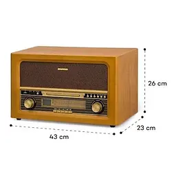 Стереосистема ретро Auna Belle Epoque Retro Stereo (10040054) Коричневий - мініатюра 8