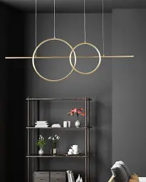 Підвісний світильник, люстра Goldlux 331809 Laura LED 1x42W 4000K 4800Lm IP20 золотий - мініатюра 2