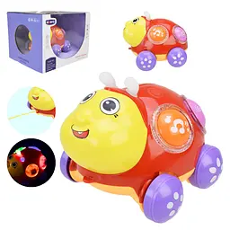Музична каталка на мотузці Colorful Ladybug зі світловими ефектами (QX-91185E)