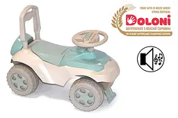 Толокар музичний "Автошка" Eco Green Doloni 0142/01eco зелений, з ручкою для батьків, для дітей від 1 року - мініатюра 5