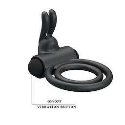 Віброкільце Pretty Love Osmond CockRing Vibro Black, 7х3 см (чорний) - мініатюра 8