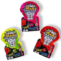 Льодяник з кислим порошком Brain Blasterz Sour Powder Lolly Dipper Apple Flavor 10г - мініатюра 7