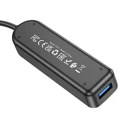 Конвертер Хаб адаптер Borofone DH5 Erudite 4-in-1 - Type-C на 4 Usb 3.0 з кабелем 20 см - мініатюра 2