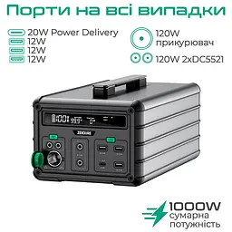 Зарядна станція Zendure SuperBase 1000M (1016 Вт/г) 1000Вт - мініатюра 8