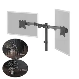 Настільне кріплення кронтшейн для двох моніторів VESA тримач UKC Desk Mount 9629 17-33 - мініатюра 3