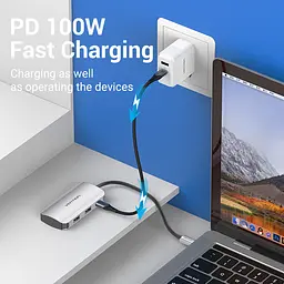 Хаб USB 3.1 Type-C -> 4хUSB 3.0/PD 100W 5-in-1 Vention - мініатюра 3